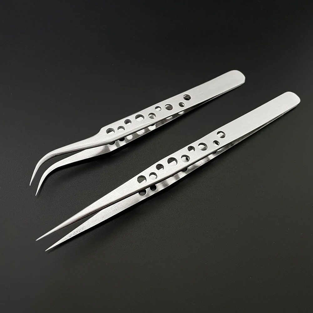 Diy Electronics Repair - Industrial Tweezers Electronics Anti-static Curved Straight