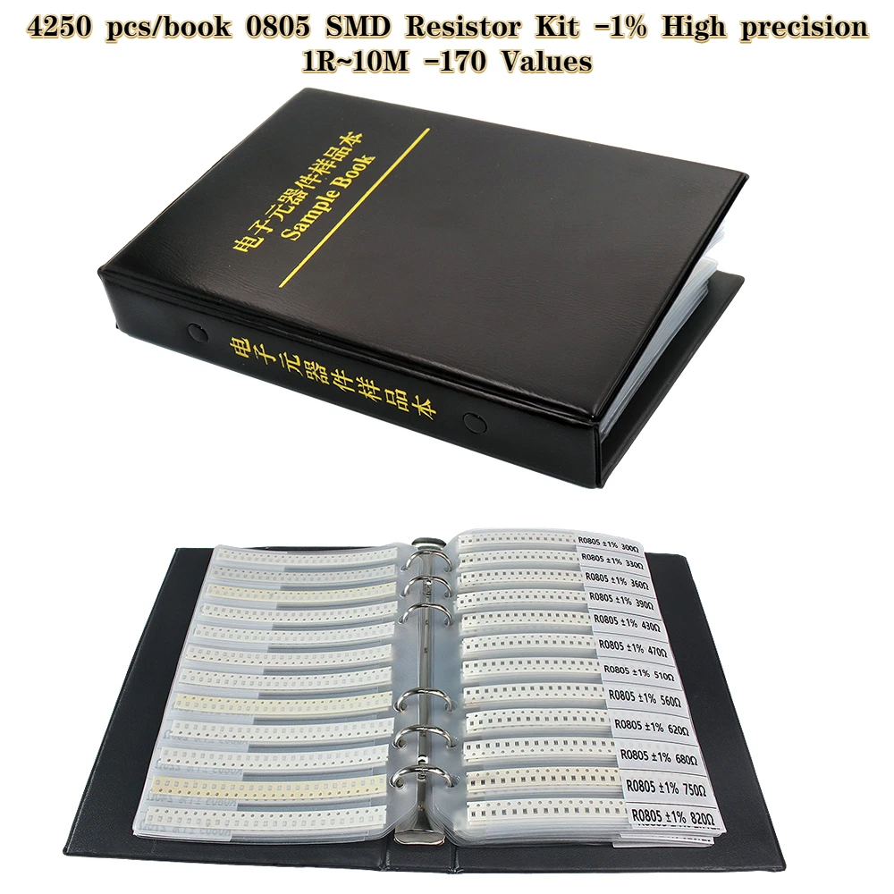 4250PCS 0805 SMD Resistor Book - огляд і ціна Diy Electronics Book