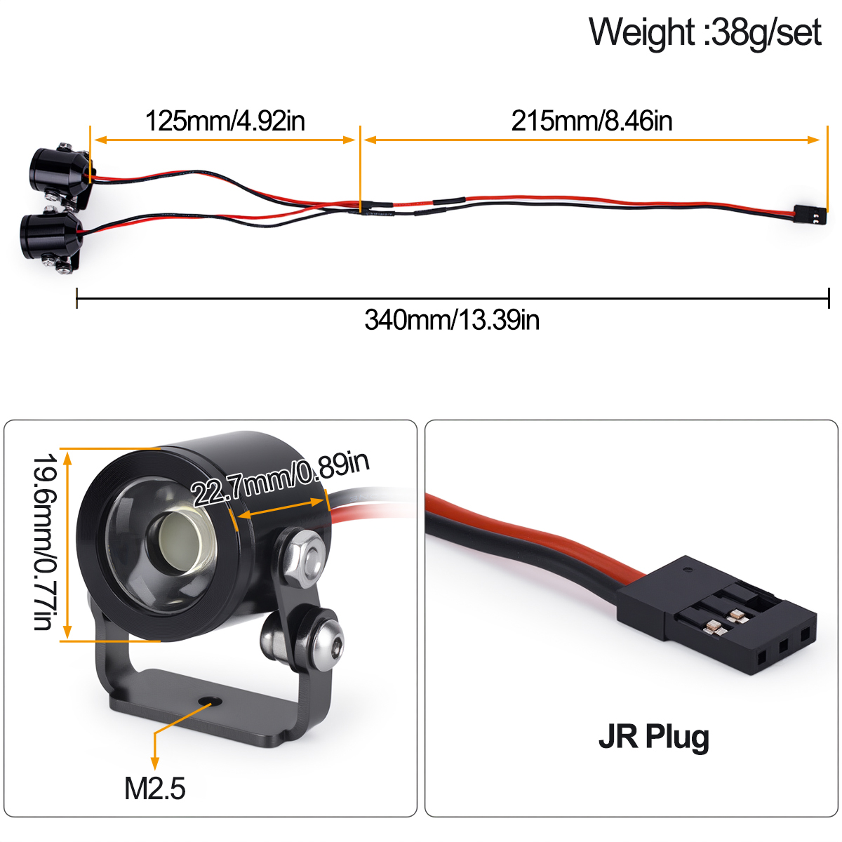 RC Car LED Light Headlight Spo - огляд і ціна Diy Electric Car