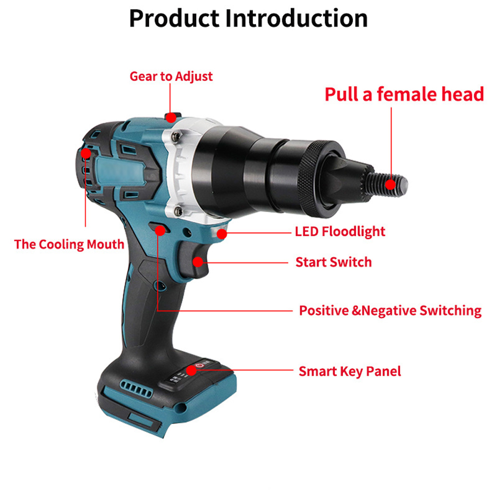 Electric Riveting Gun Brushles - огляд і ціна Diy Electronics Starter Kit