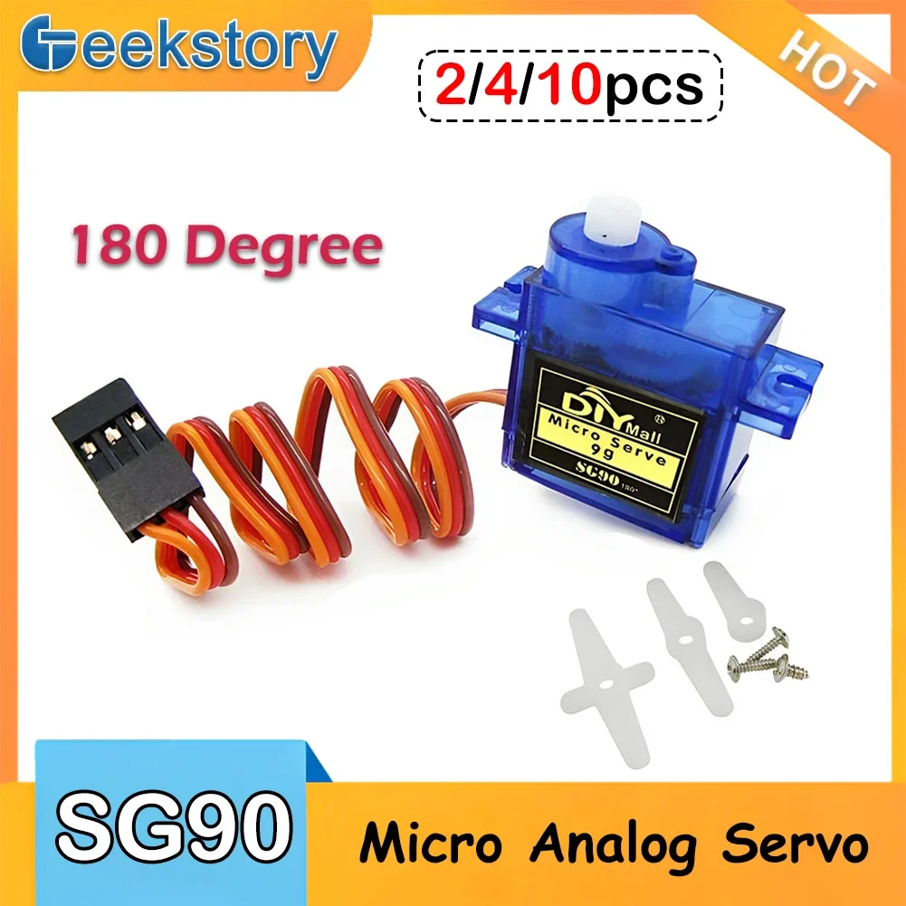 2/4/10pcs SG90 Servo Motor 9G  - огляд і ціна Servo Motor Sg90
