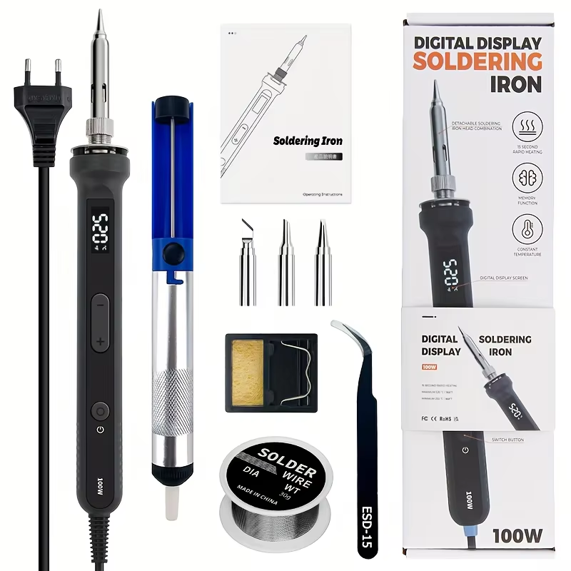 100W Digital Soldering Iron Ki - огляд і ціна Diy Electronics Repair