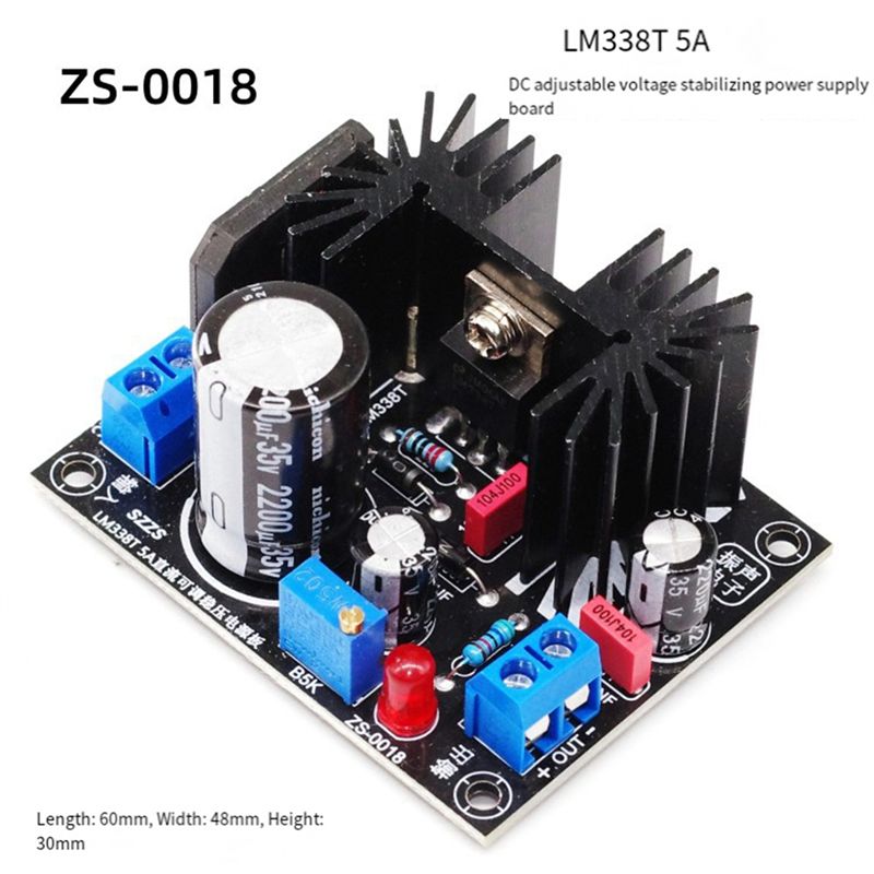 LM338 5A Output Adjustable Lin - огляд і ціна Diy Electronics Power Supply