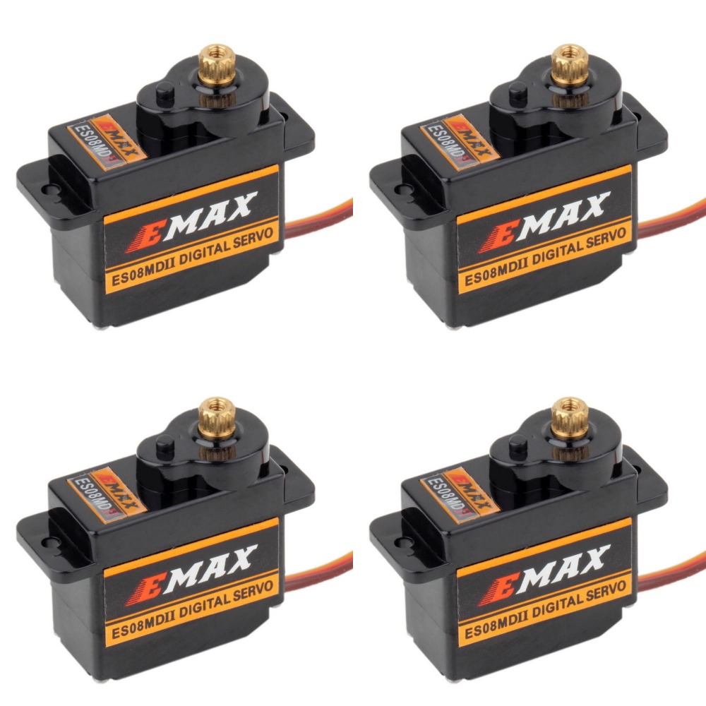 4pcs EMAX ES08MDII ES08MD II D - огляд і ціна Servo Motor Sg90