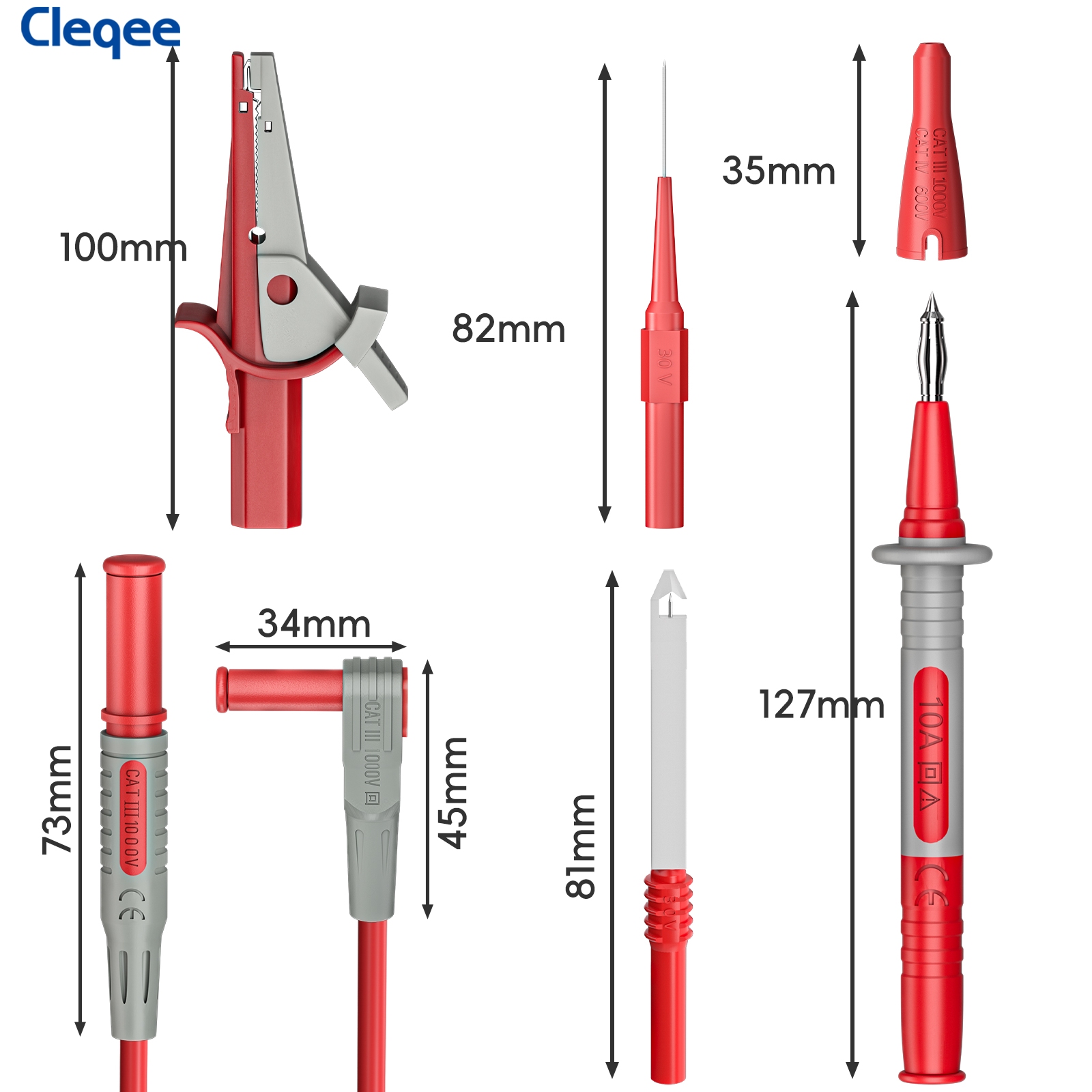 Cleqee CKT004 multimeter test  - огляд і ціна Crocodile Clip Set