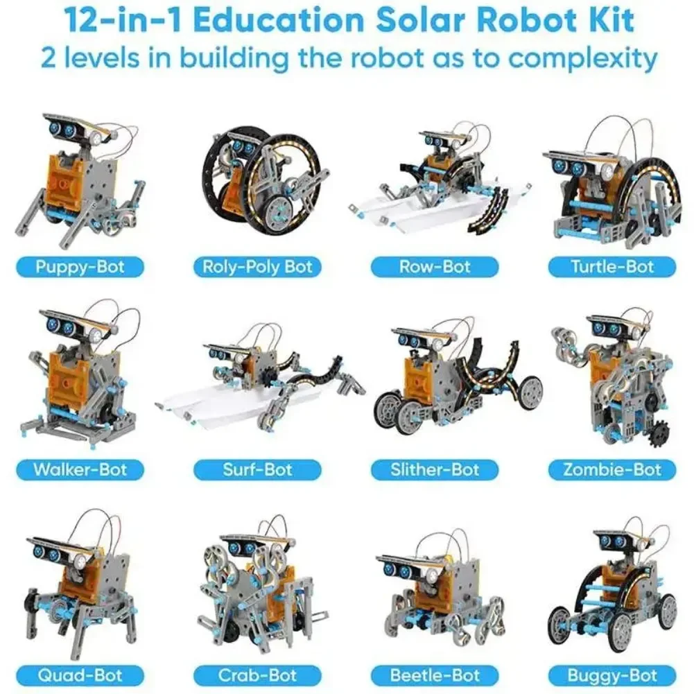 13 in 1 Solar Powered Robot Sc - огляд і ціна Diy Electronics Hobby